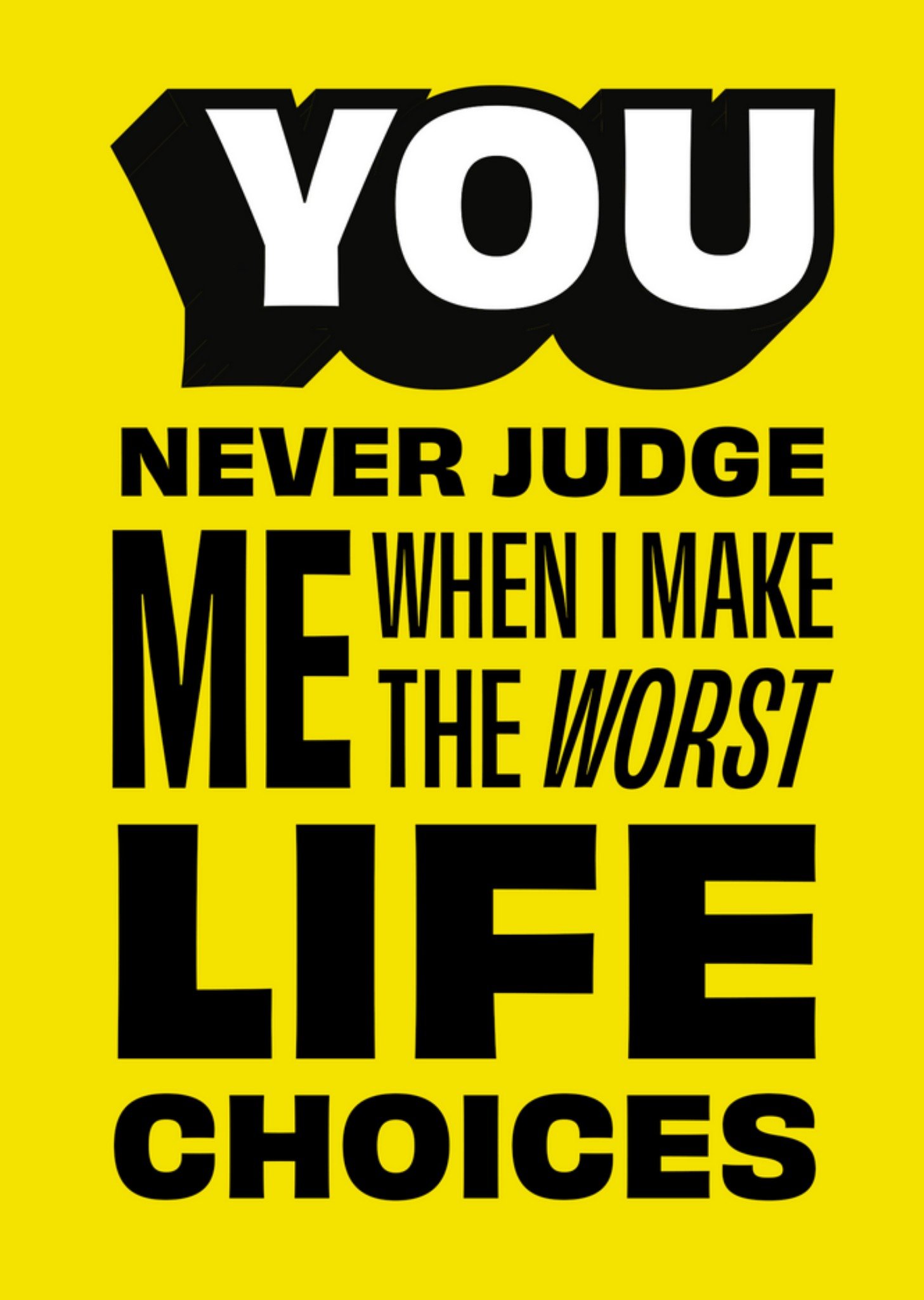 Disney Calm You Never Judge Me Funny Card Ecard