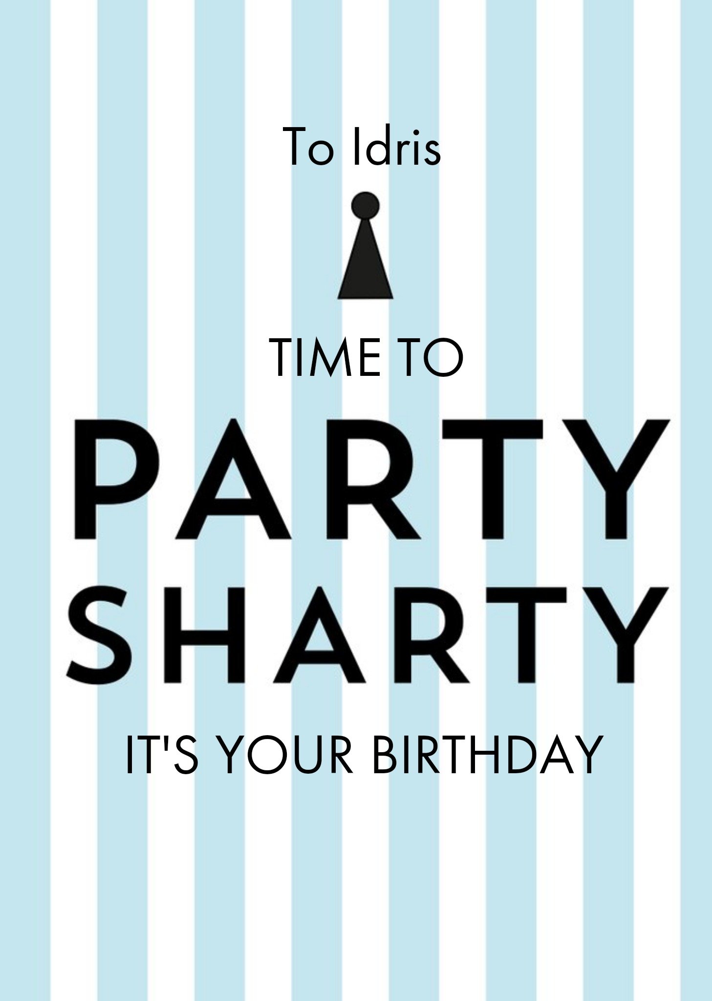 Eastern Print Studio Time To Party Sharty It's Your Birthday Islamic Birthday Card, Large