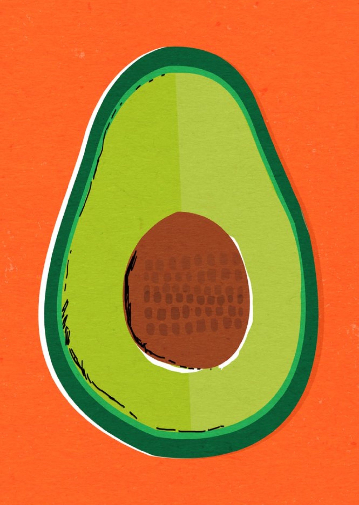 Graphic Avocado Personalised Greetings Card Ecard