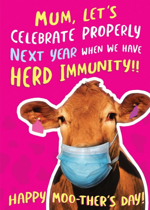 Funny Covid Herd Immunity Mother's Day Card