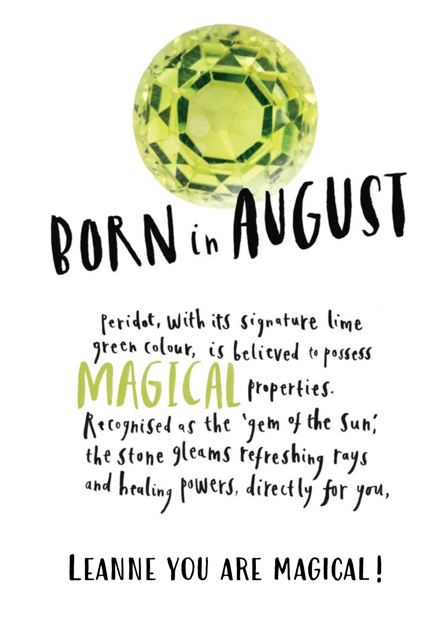 The Natural History Museum Born In August Personalised Birthday Card, Large