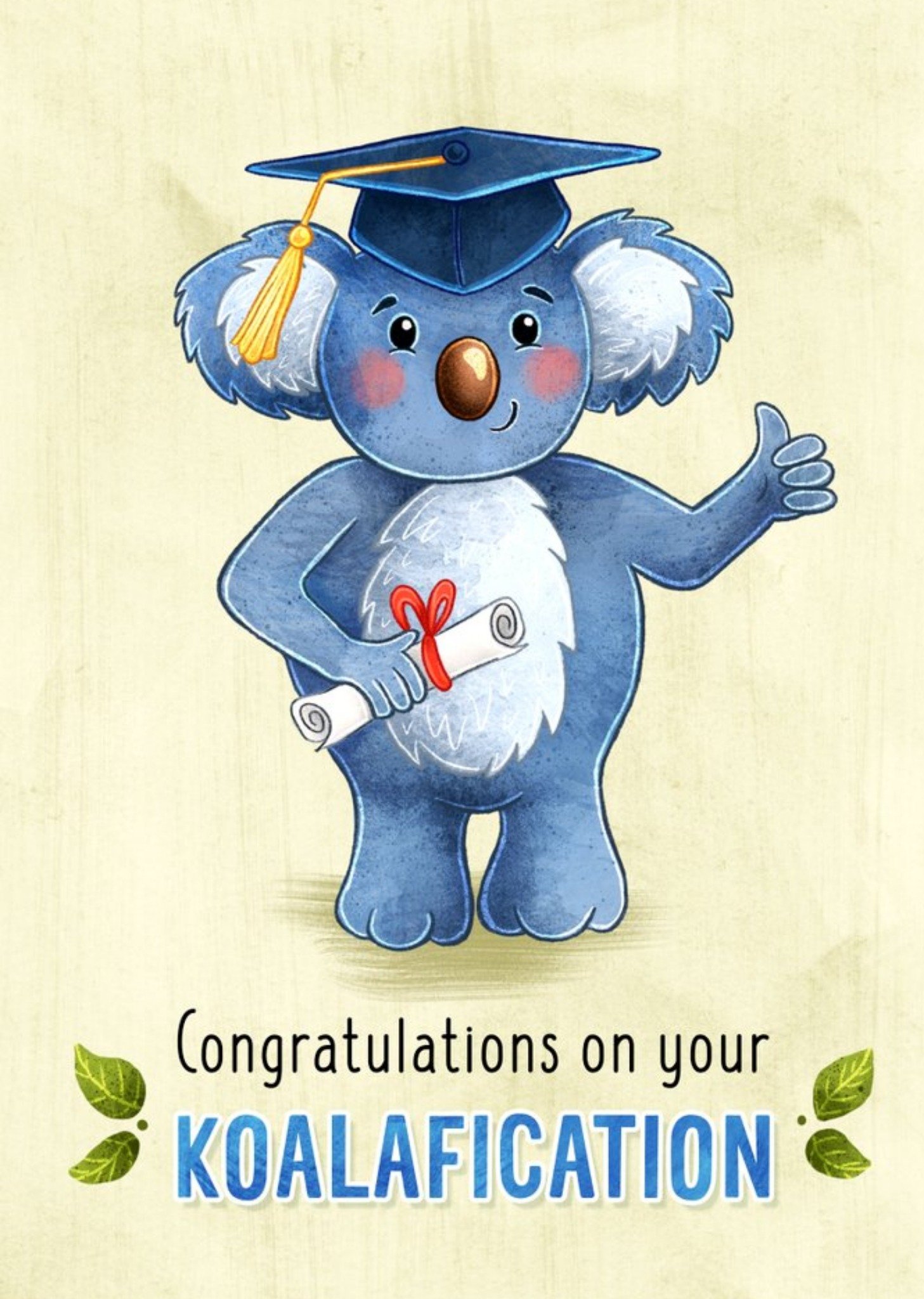 Illustration Of A Koala Wearing A Mortarboard Hat Graduation Card Ecard