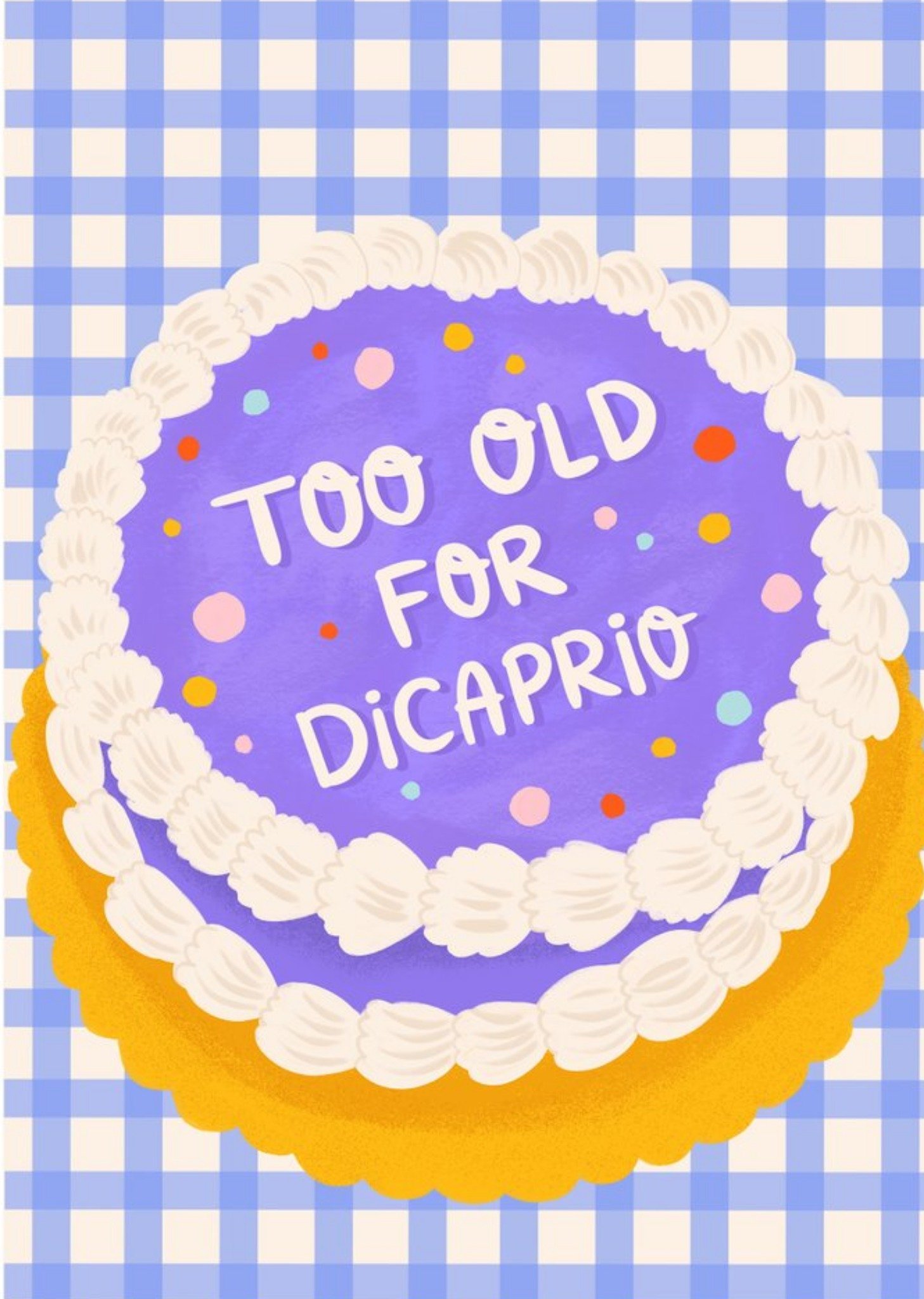 Moonpig Too Old Funny Birthday Cake Card, Large