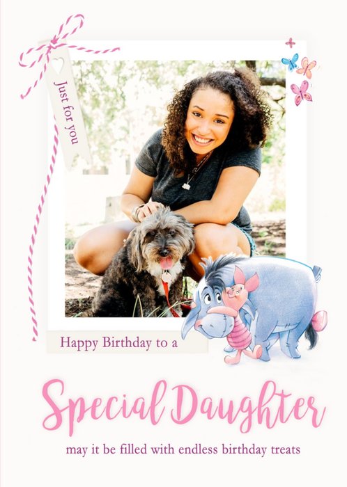 Disney Winnie The Pooh Photo Upload Daughter Birthday Card