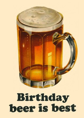 Vintage Birthday Beer Is Best Card