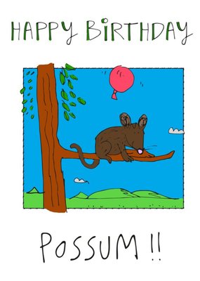 Felt Studios Possum Tree Birthday Card