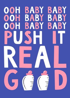 Funny Typographic Ooh Baby Baby Card