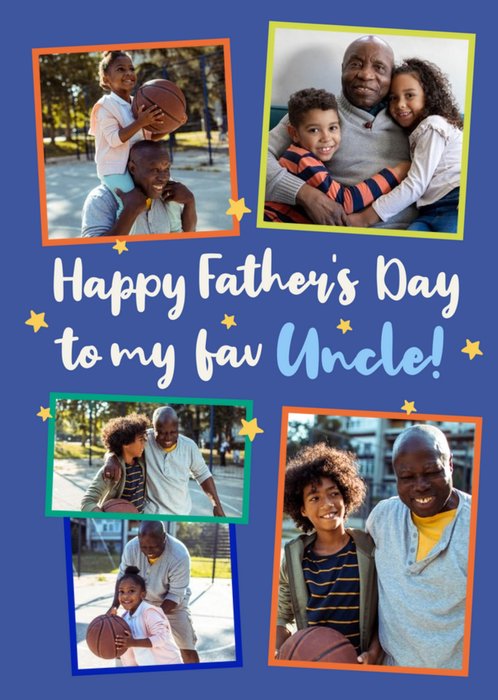 To My Fav Uncle Father's Day Photo Upload Card