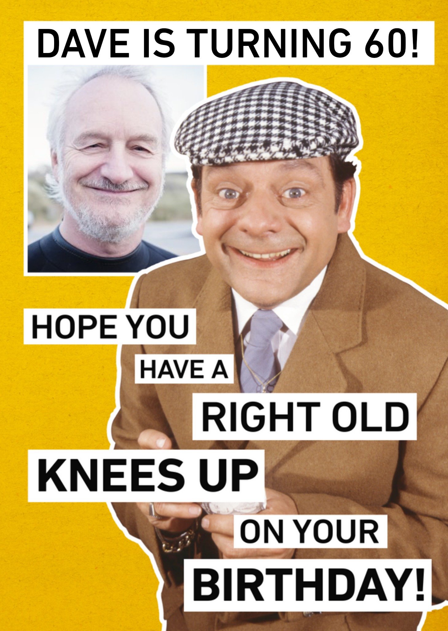Only Fools And Horses Knees Up Photo Upload Birthday Card, Large