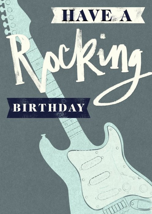 Father's Day card - guitar - rock and roll