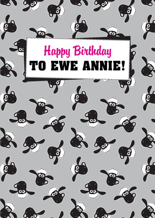 Shaun The Sheep Happy Birthday To Ewe Card
