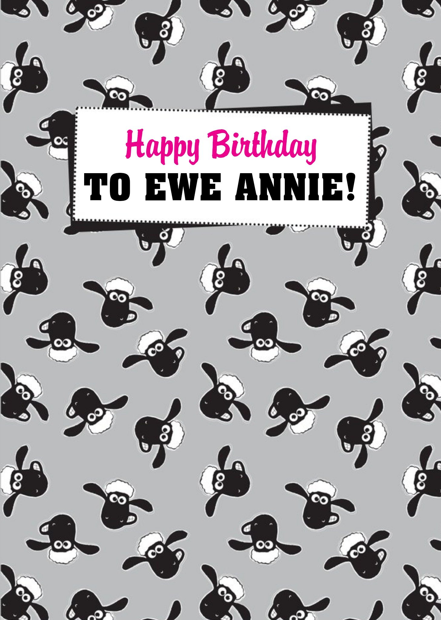 Moonpig Shaun The Sheep Happy Birthday To Ewe Card, Large