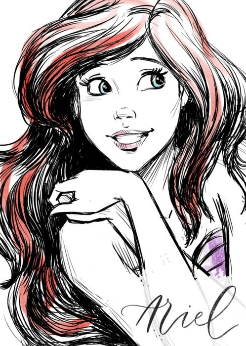 Virtual Animation Academy: Learn to Draw Ariel from Disney's 