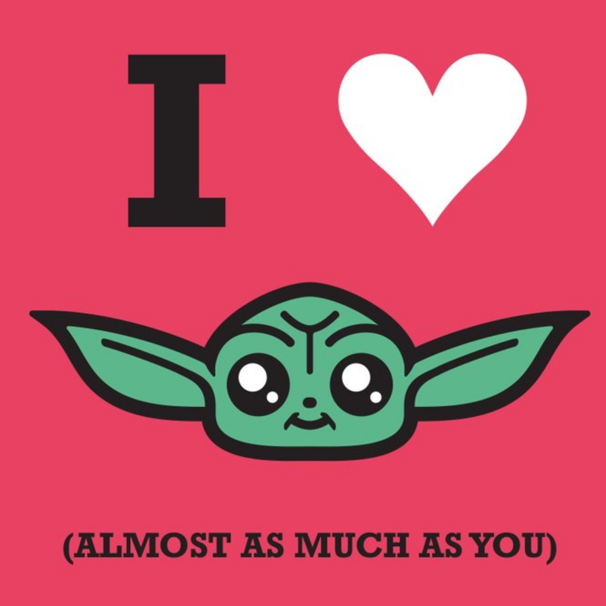 Disney Star Wars The Mandalorian I Hearty Baby Yoda Valentine Card, Large