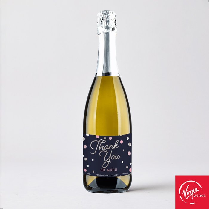 Personalised Thank You Prosecco 75cl