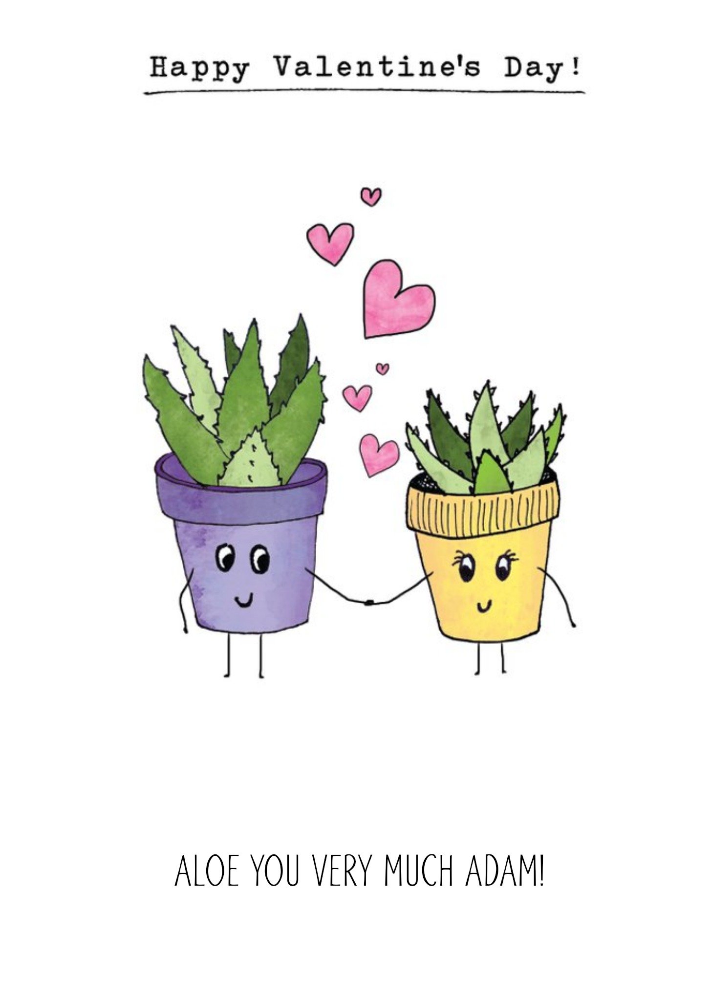 Aloe You Very Much Personalised Valentines Card Ecard