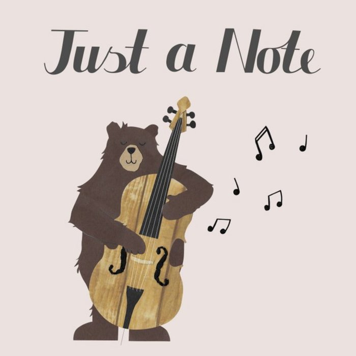 Any Occasion Card - just a note - bear