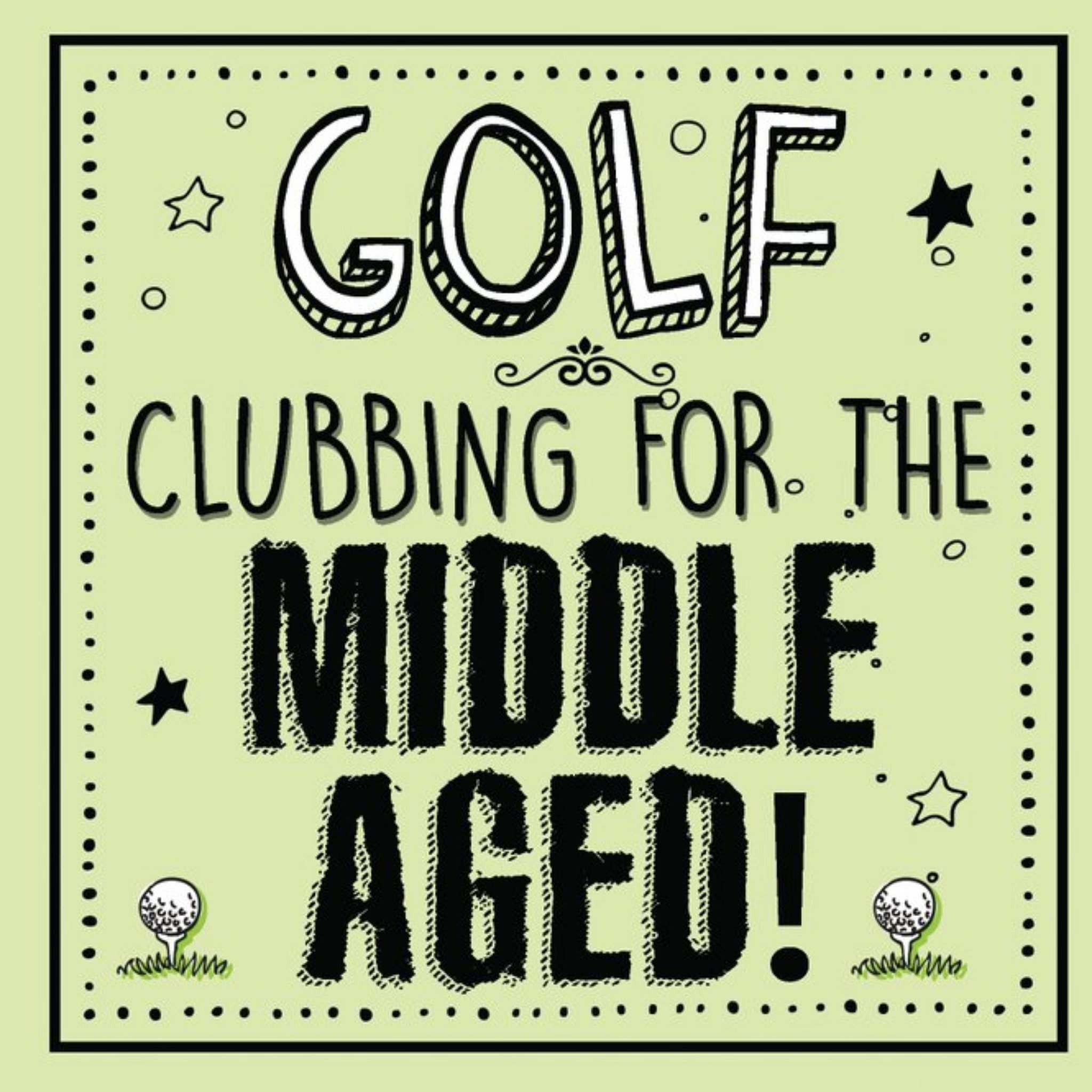 Moonpig Golf Clubbing For The Middle Aged Personalised Happy Birthday Card, Large