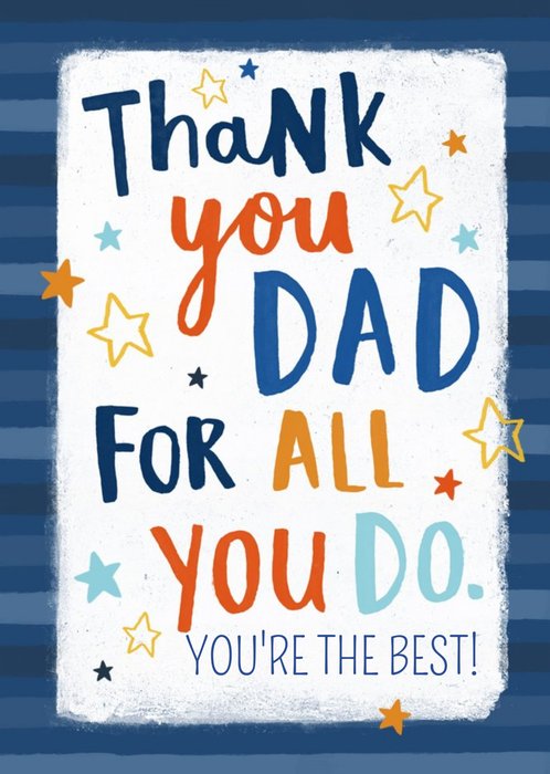 Thank you For All You Do Father's Day Card For Dad