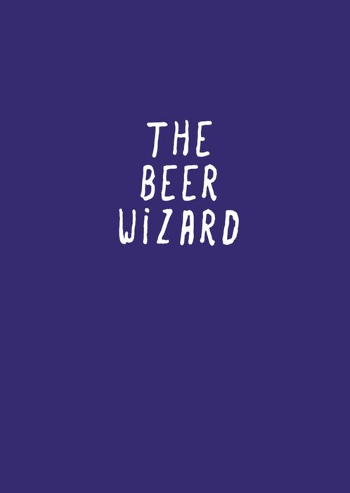 Modern Typographical The Beer Wizard Card