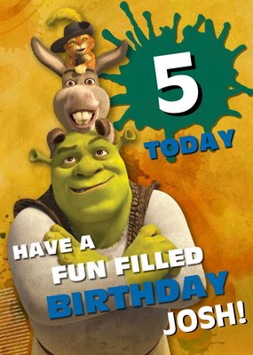 Shrek 5th Birthday Card