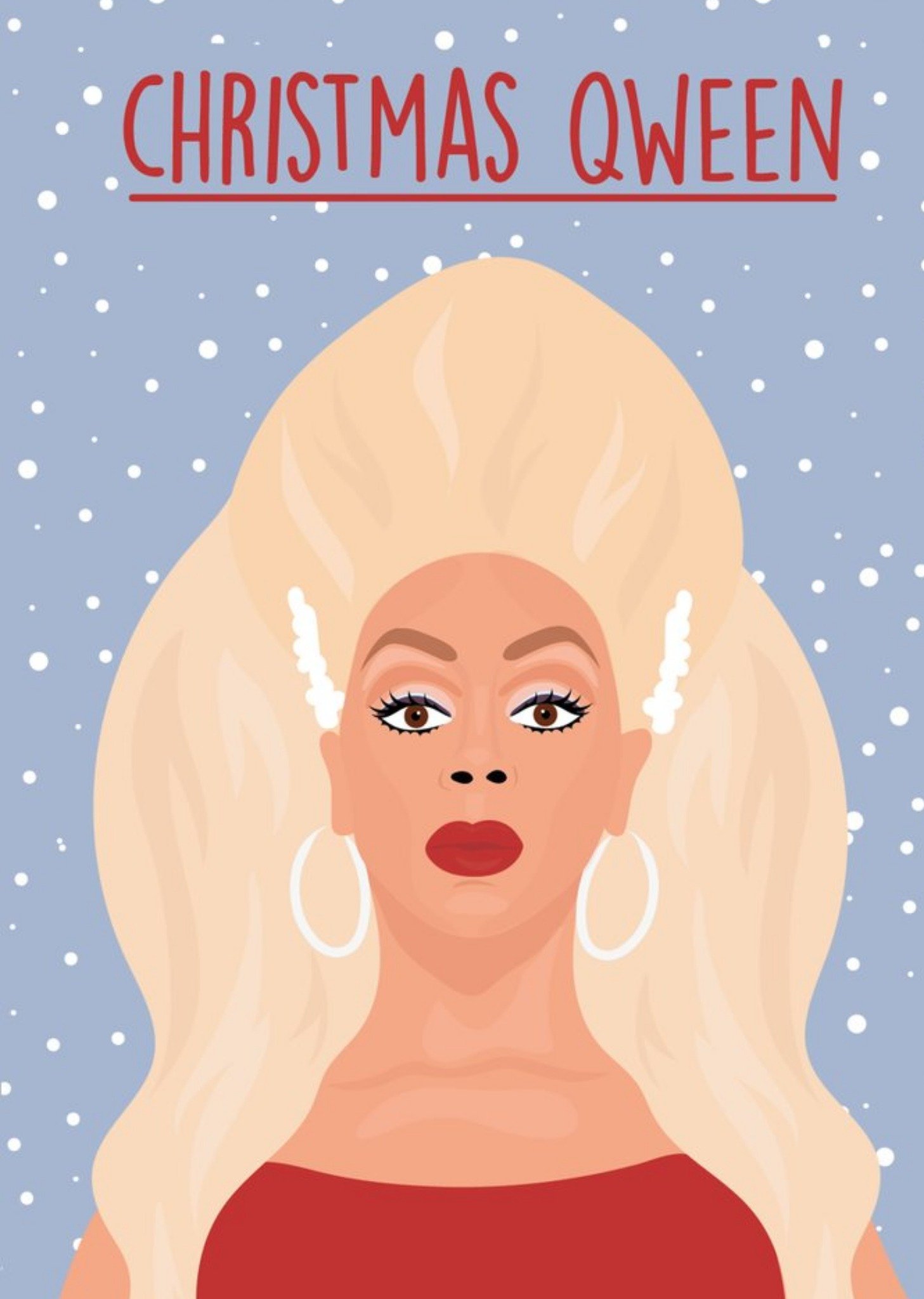Rumble Cards Christmas Qween Card, Large
