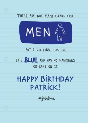 Just For Men Personalised Birthday Card