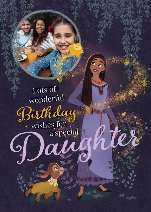 Disney Wish For A Special Daughter Photo Upload Birthday Card