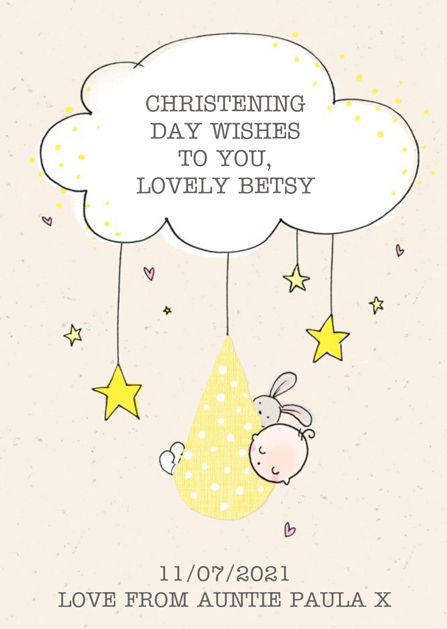 Christening Day Wishes Card Ecard