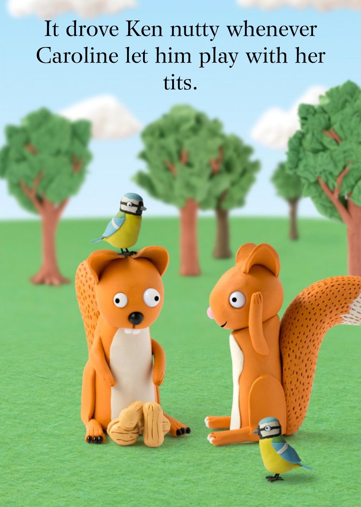 Moonpig Squirrels Nutty Funny Personalised Happy Birthday Card Ecard