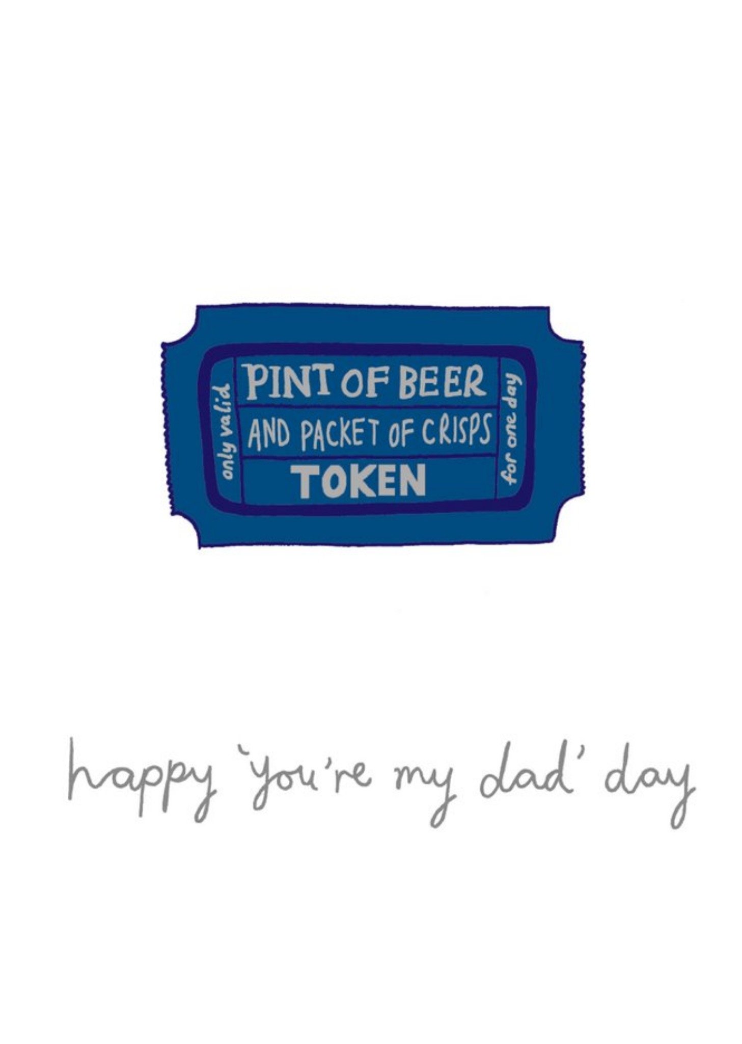 Beer Token You're My Dad Funny Father's Day Card Ecard