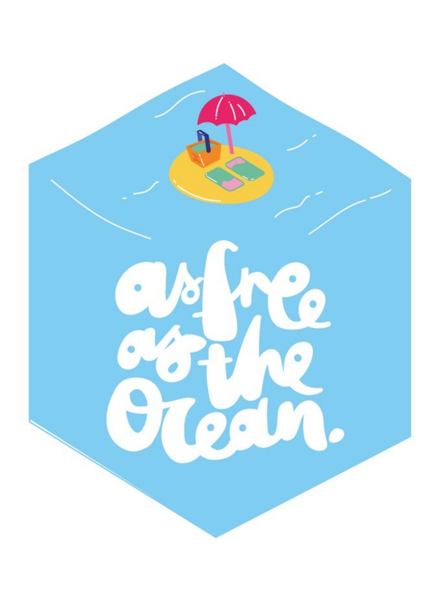 As Free As The Ocean Desert Island Card Ecard