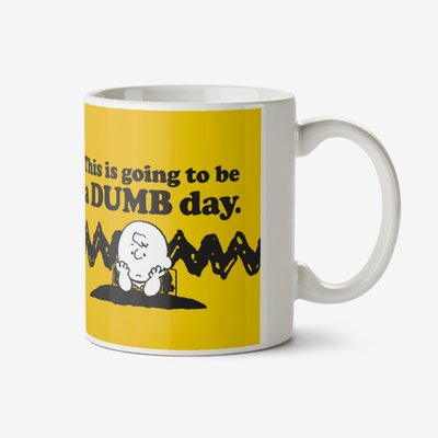 Peanuts Snoopy This Is Going To Be A Dumb Day Photo Upload Mug