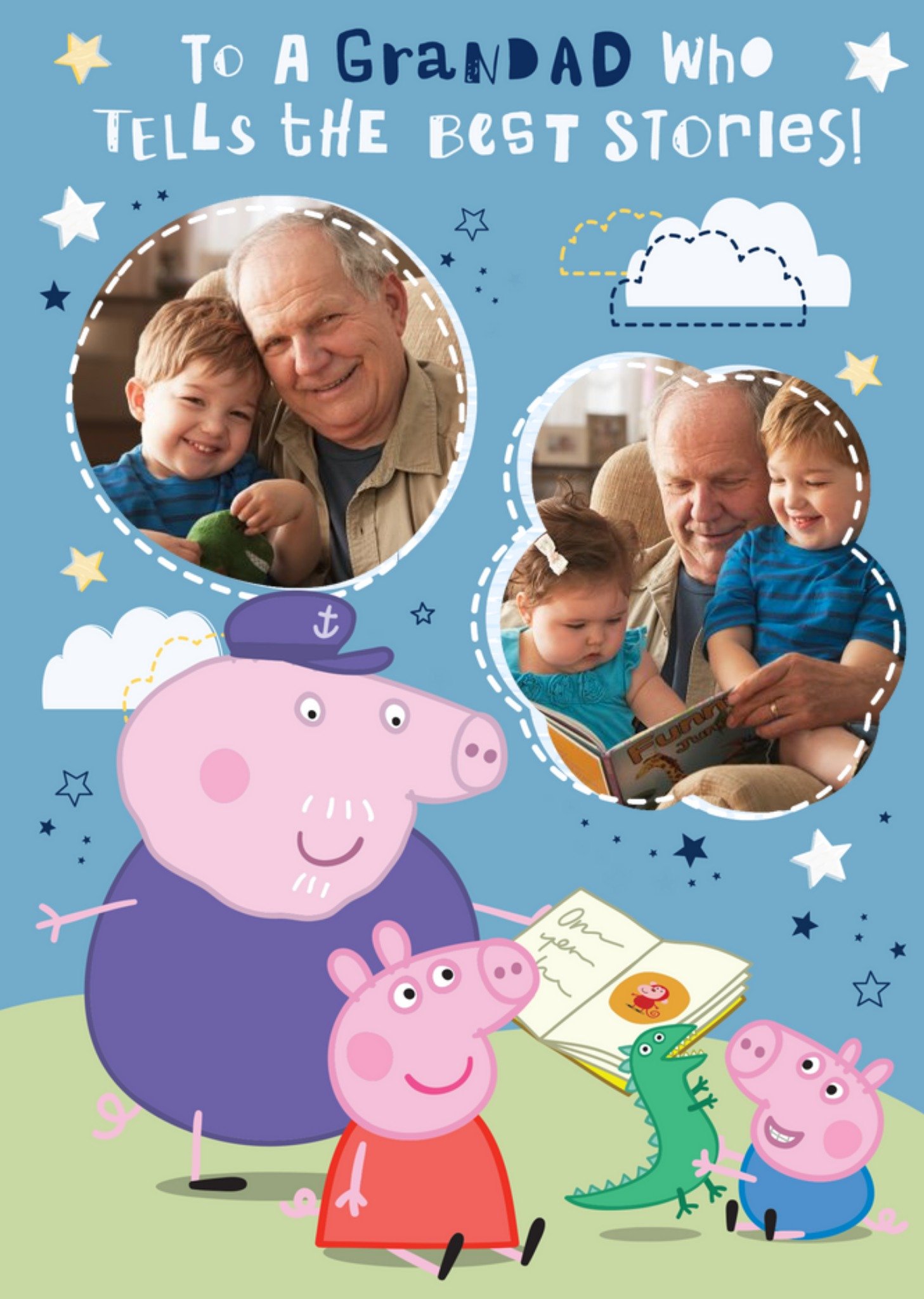 Peppa Pig Grandad Father's Day Photo Card, Large