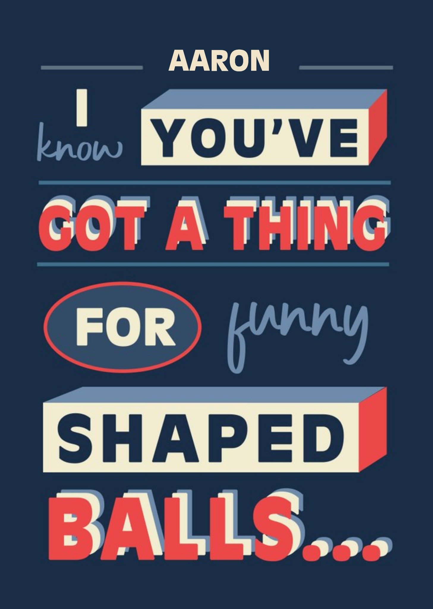 Bet007 Typography Humour Valentine's Day Card