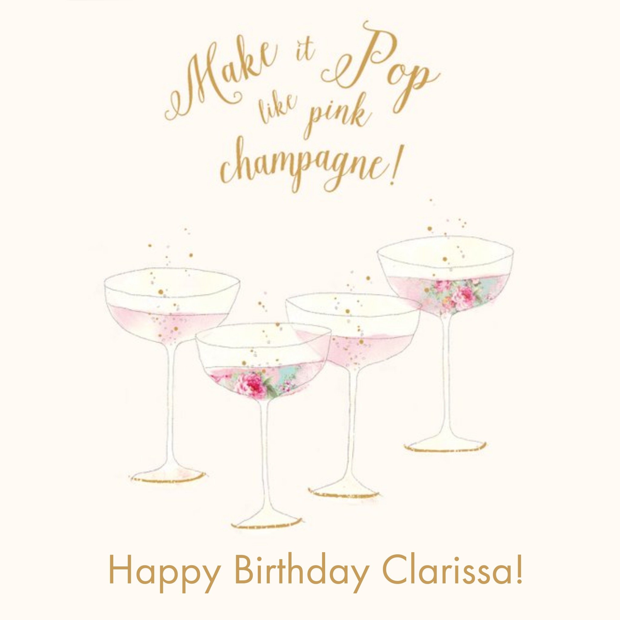 Moonpig Happy Birthday Champagne Card, Large
