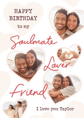 Soulmate Lover Friend Photo Upload Birthday Card