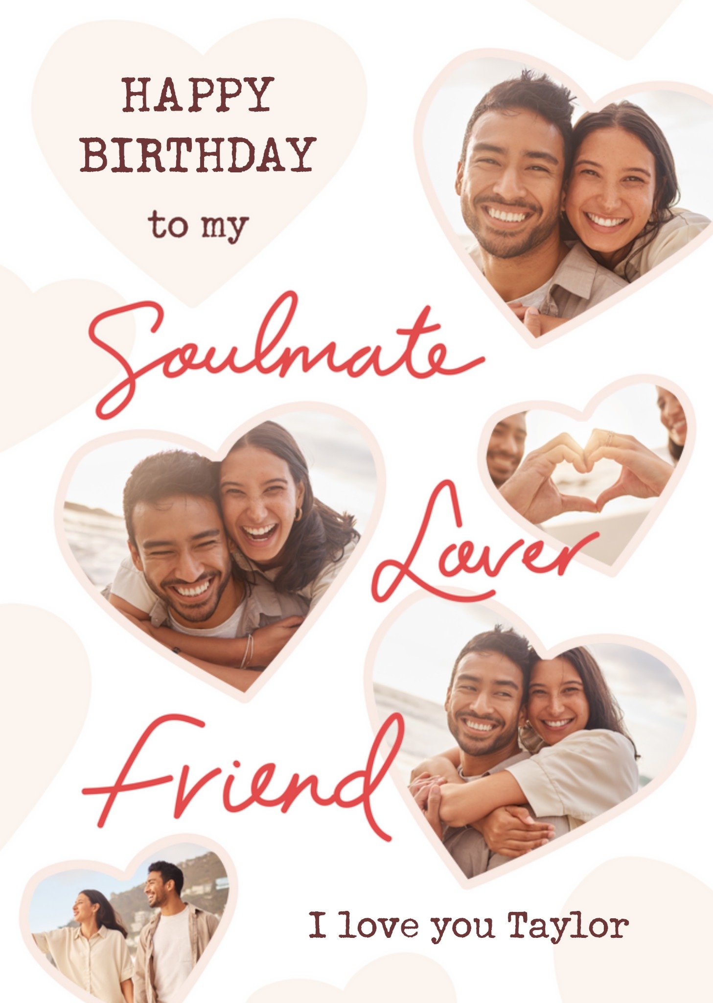 Soulmate Lover Friend Photo Upload Birthday Card Ecard