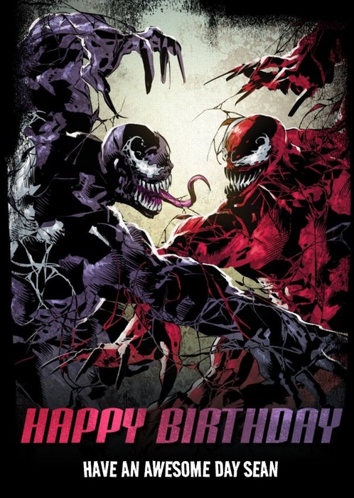 Marvel Venom Have An Awesome Day Birthday Card