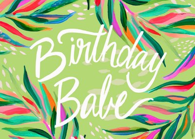 Birthday Babe Colourful Card