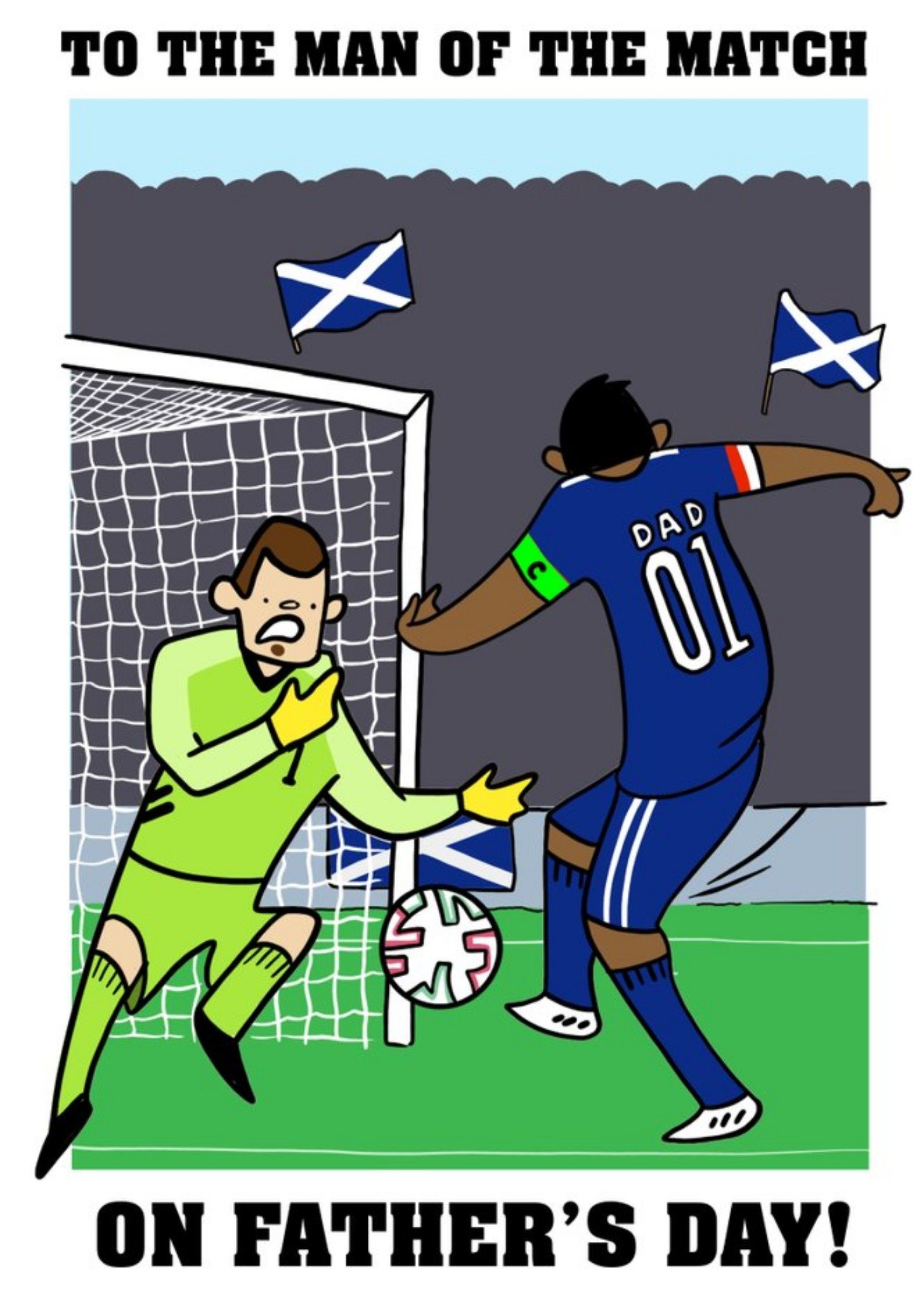 Scotland Footballer Man Of The Match Father's Day Card Ecard