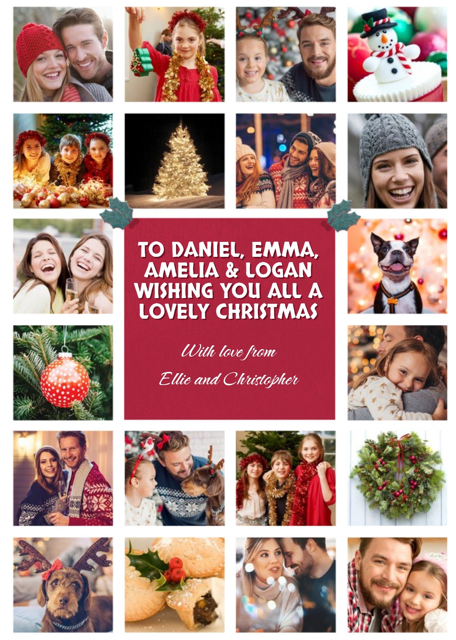 Multi Photo Upload Christmas Card Ecard