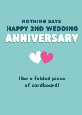 Editable Love Hearts Humorous Anniversary Card