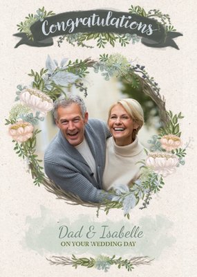 Wedding Card - Photo Upload - Newly Weds - Floral