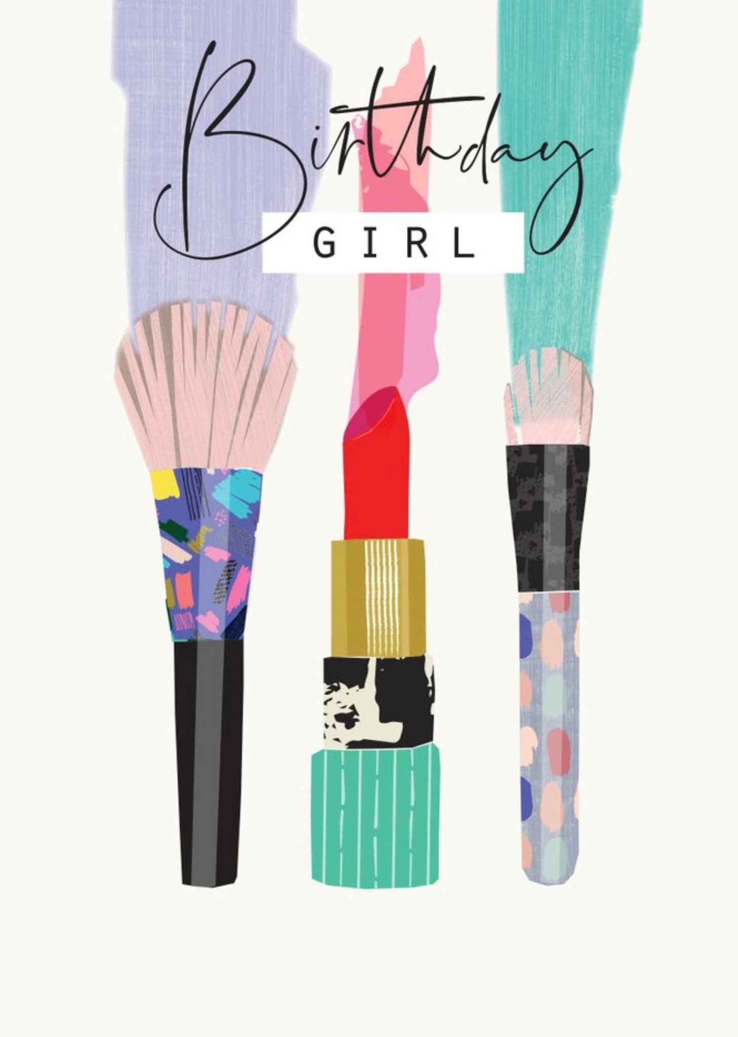 Modern Make Up Illustrated Birthday Card Ecard