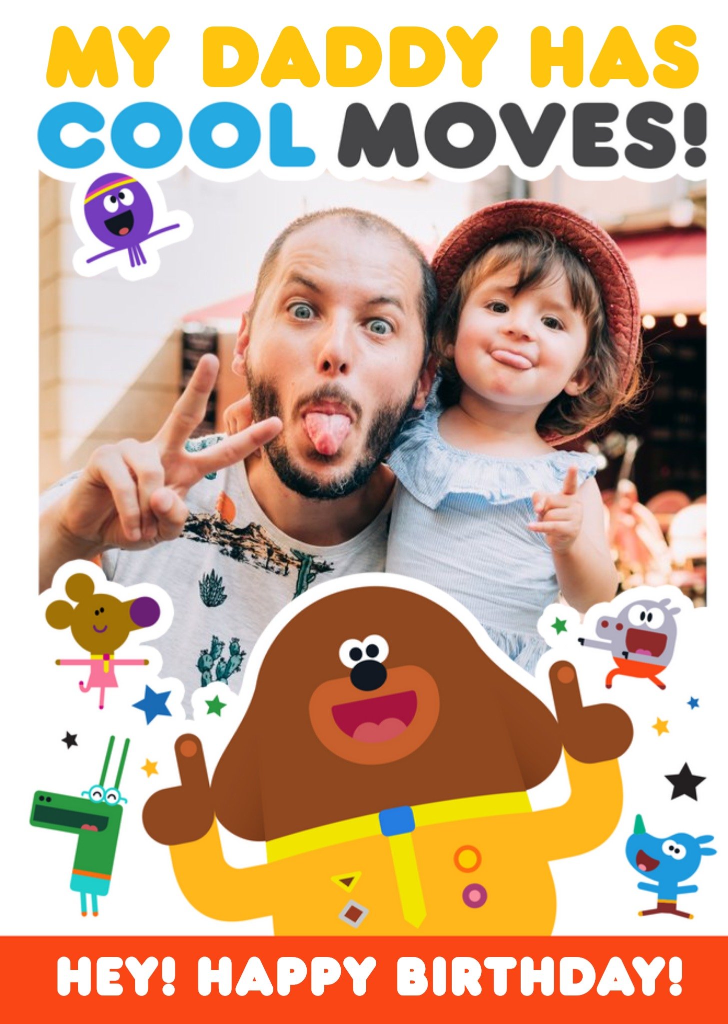 Bbc Hey Duggee Birthday Photo Upload Card For Dad, Large