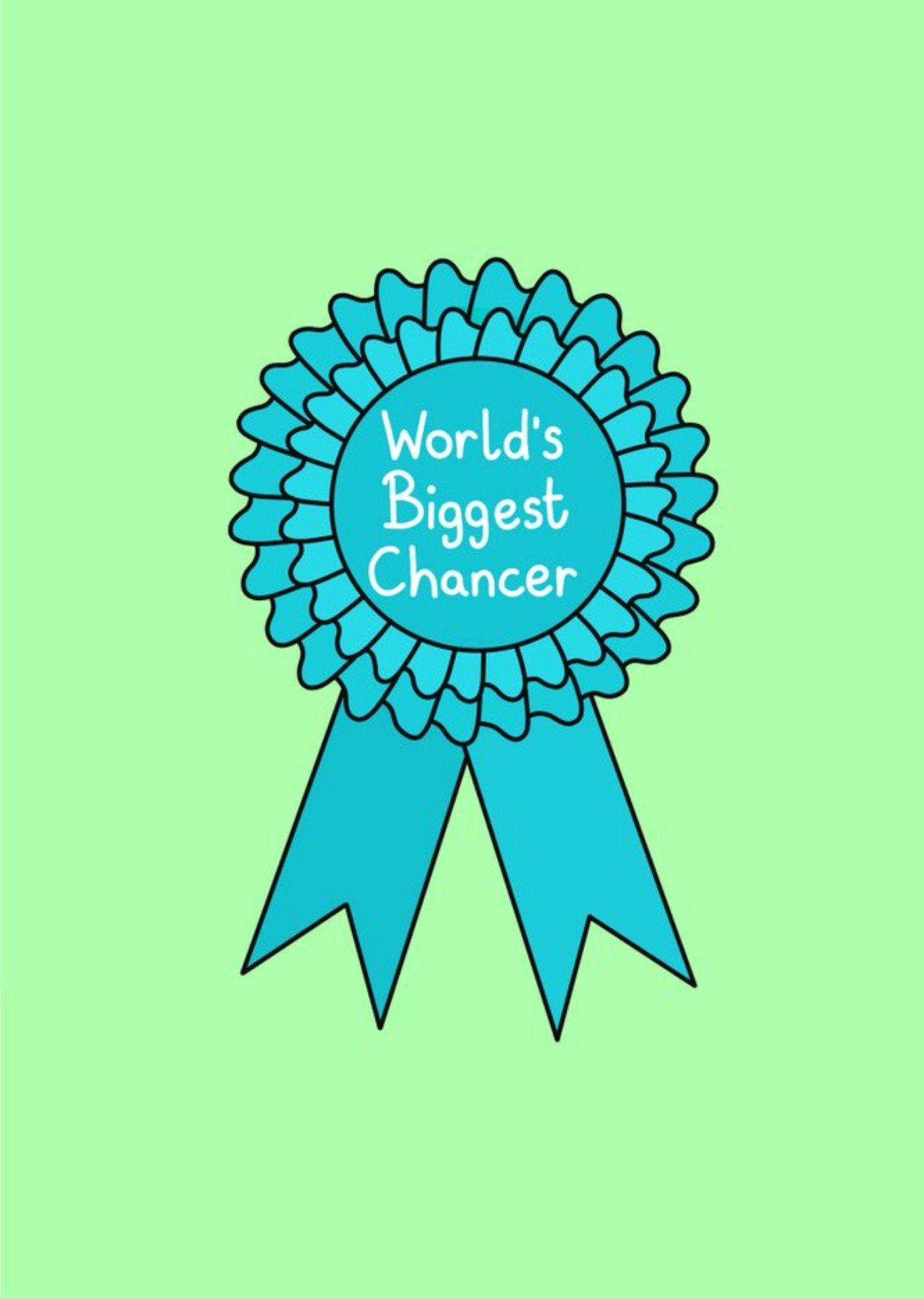 Susan Mcging Worlds Biggest Chancer Rosette Congratulations Card Ecard