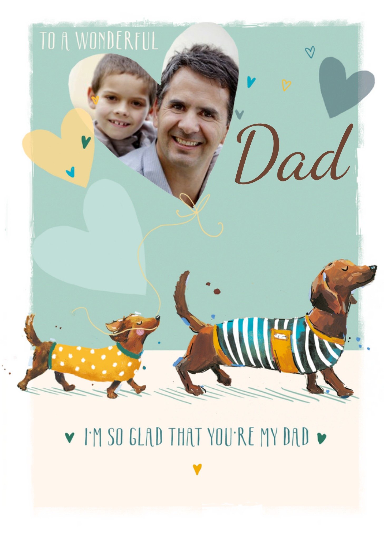 Ling Design Cute Sausage Dogs To A Wonderful Dad Father's Day Photo Card Ecard