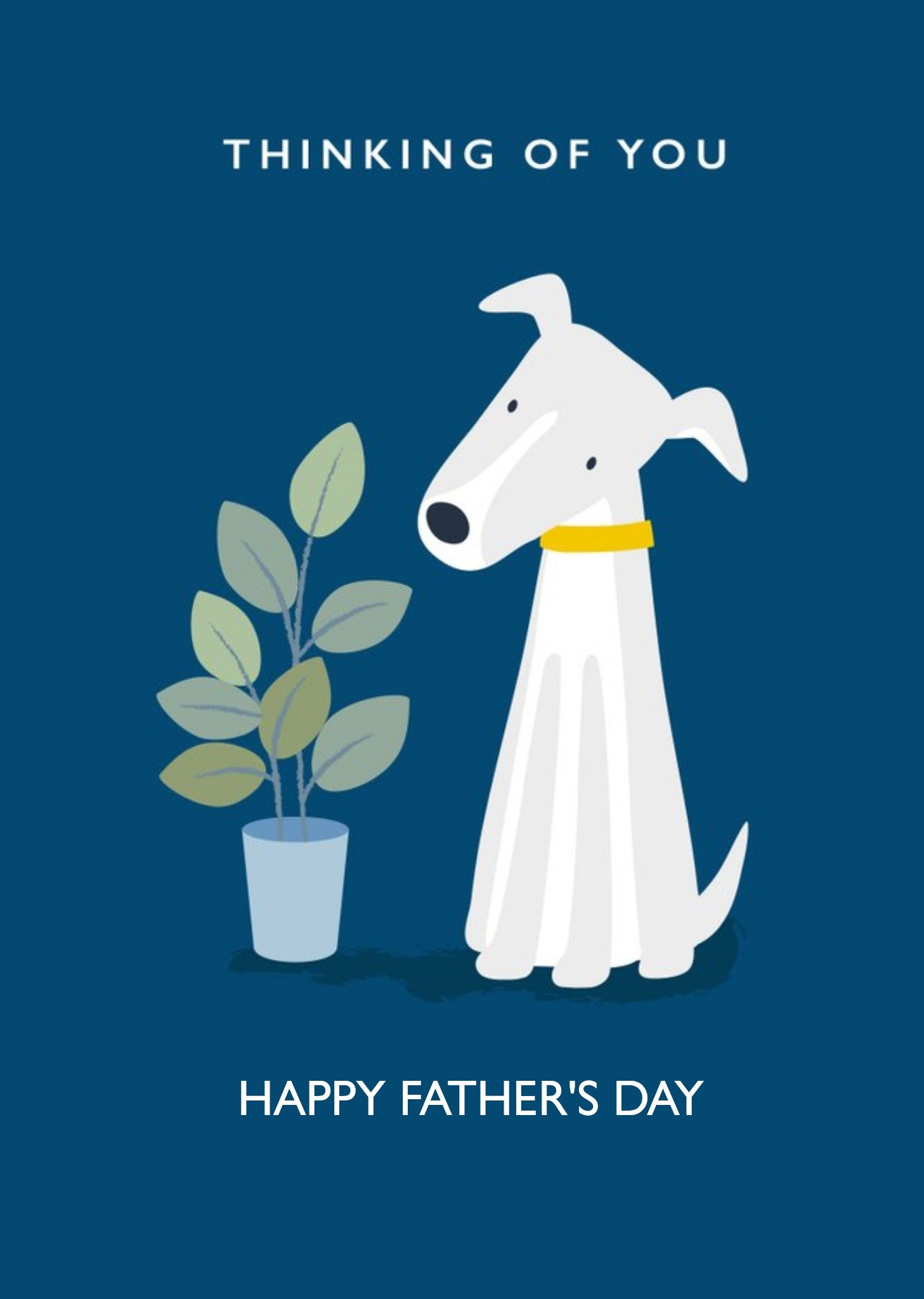 Moonpig Klara Hawkins Cute Dog Illustration Thinking Of You Father's Day Card, Large