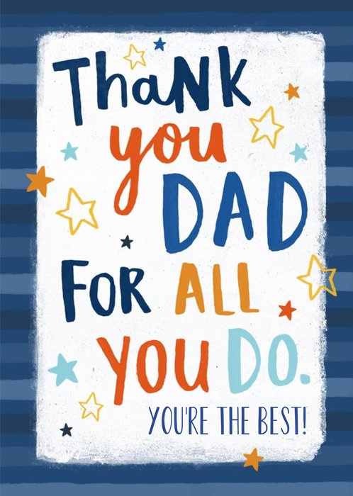 Thank you For All You Do Father's Day Card For Dad